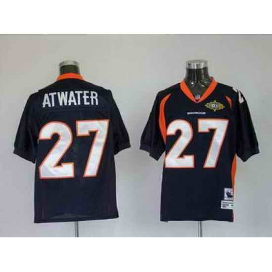 Denver Broncos 27 Atwater Blue Throwback Jerseys